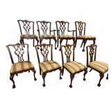8 STATESVILLE CHAIR CO. MAHOGANY CHIPPENDALE