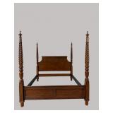 KING SIZE MODERN DESIGN CHERRY TWISTED POST BED