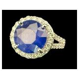 PLATINUM CEYLON SRI LANKA BLUE SAPPHIRE &
