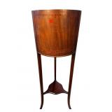 INLAID MAHOGANY TALL PLANTER