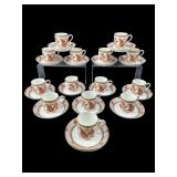 29 PC SET OF WEDGWOOD 'GOLDEN COCKEREL' DEMITASSE