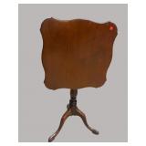 NORRIS REPRODUCTION SOLID CHERRY TILT TOP TABLE
