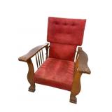 OAK CARVED RECLINING CHAIR