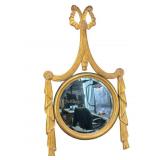 GOLD DECORATED LINCOLN DRAPE BULLSEYE MIRROR