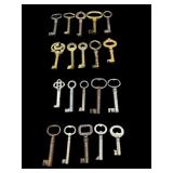 LOT OF 20 FURNITURE SKELETON KEYS