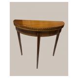 MAHOGANY INLAID FLIP TOP GAME TABLE