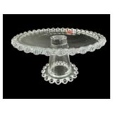 IMPERIAL CANDLEWICK SMALL PEDESTAL CRYSTAL CAKE