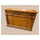 ITALIAN MAPLE REGENCY STYLE 4 DRAWER CHEST
