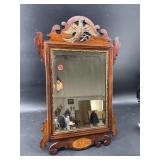 ANTIQUE ROOK TOP CHIPPENDALE MIRROR