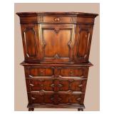 OAK BLIND DOOR JACOBEAN CABINET