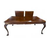 SOLID MAHOGANY BANDED TOP CHIPPENDALE BANQUET