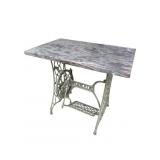 MARBLE TOP SINGER SEWING MACHINE TABLE