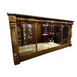 19TH CENT. FEDERAL GOLD DECORATED TRIPLE MIRROR