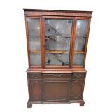 MAHOGANY CARVED CHINA CLOSET