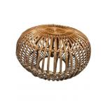 CANE BALLOON STYLE WOVEN OTTOMAN