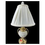 LENOX PORCELAIN AND BRASS BEDSIDE TABLE LAMP