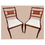 2 SOLID CHERRY SABER LEG CHAIRS