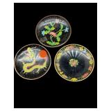 LOT OF 3 CLOISONNE RING DISHES