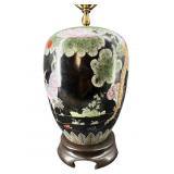 LARGE PORCELAIN GINGER JAR TABLE LAMP