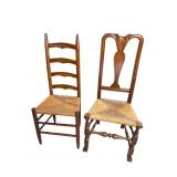 LOT OF 2 ANTIQUE CHAIRS