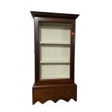 SOLID MAHOGANY HANGING CABINET