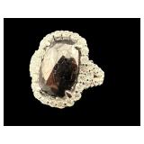PLATINUM FANCY BLACK & COLORLESS DIAMOND RING