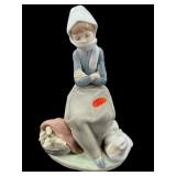 LLADRO DUCK SELLER GIRL FIGURINE