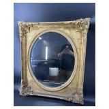 19TH CENT. ORNATE GOLD GILDED PLASTERED ROUND