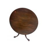 19TH CENT. MAHOGANY TILT TOP TABLE