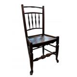 19TH CENTURY ENGLISH ELM SPINAL BACK CHAIR