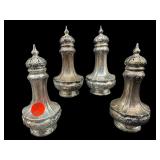 LOT OF 4 GORHAM SOLID STERLING S & P SHAKERS