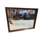 LARGE WALNUT SHADOWBOX MIRROR