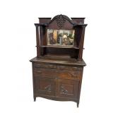 OAK BUFFET W MIRROR