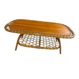 MID CENTURY NORWAY, MAINE HYDE WOVEN TABLE BY
