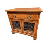 HENREDON BANDED 1 DRAWER 2 DOOR COMMODE