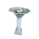 FIBERGLASS FROG BIRD BATH