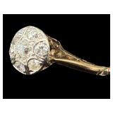 14KT DIAMOND CLUSTER RING