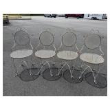 4 OUTDOOR METAL CHAIRS