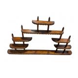 FOLK ART PINE HANGING WHAT-NOT SHELF