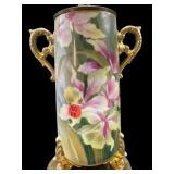 NIPPON HAND PAINTED PORCELAIN VASE LAMP