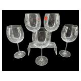 MARQUIS WATERFORD 5 CRYSTAL BALLOON GOBLETS
