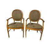 2 CAMEO BACK ARM CHAIRS