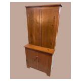 ANTIQUE STEP BACK CUPBOARD