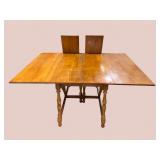 ROCK MAPLE QUEEN ANNE DROP LEAF TABLE