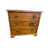 PINE 19TH CENT. 3 DRAWER CHEST