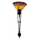 TIFFANY STYLE LEADED GLASS HANGING SCONCE