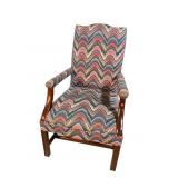 CHIPPENDALE OPEN ARM HIGHBACK CHAIR