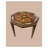 INLAID EGYPTIAN OCTAGON SHAPE TABLE