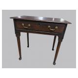 18TH CENT. OAK 1 DRAWER QUEEN ANNE TABLE