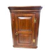 CUSTOM WALNUT HANGING 1 DOOR CORNER CABINET